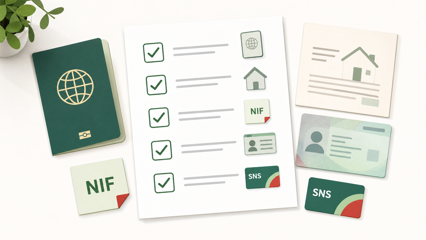 Checklist of documents for requesting a Portuguese SNS utente number